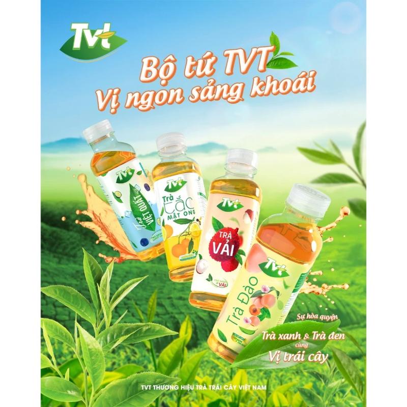 [Lốc 06 chai 450ml] Trà Tắc Mật Ong TVT mát lạnh thanh khiết bổ sung đề kháng 5