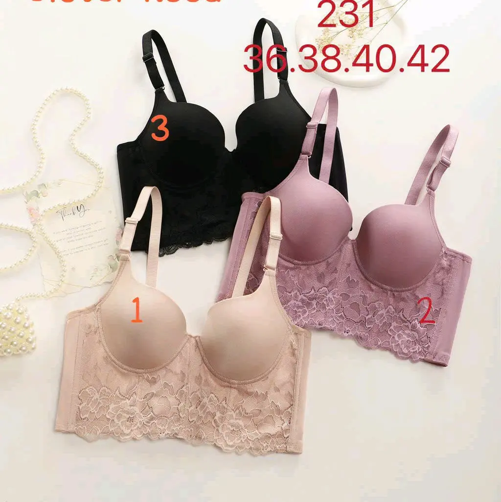 áo lót bản to mút mỏng, áo lót 7 nấc cài dáng bra croptop