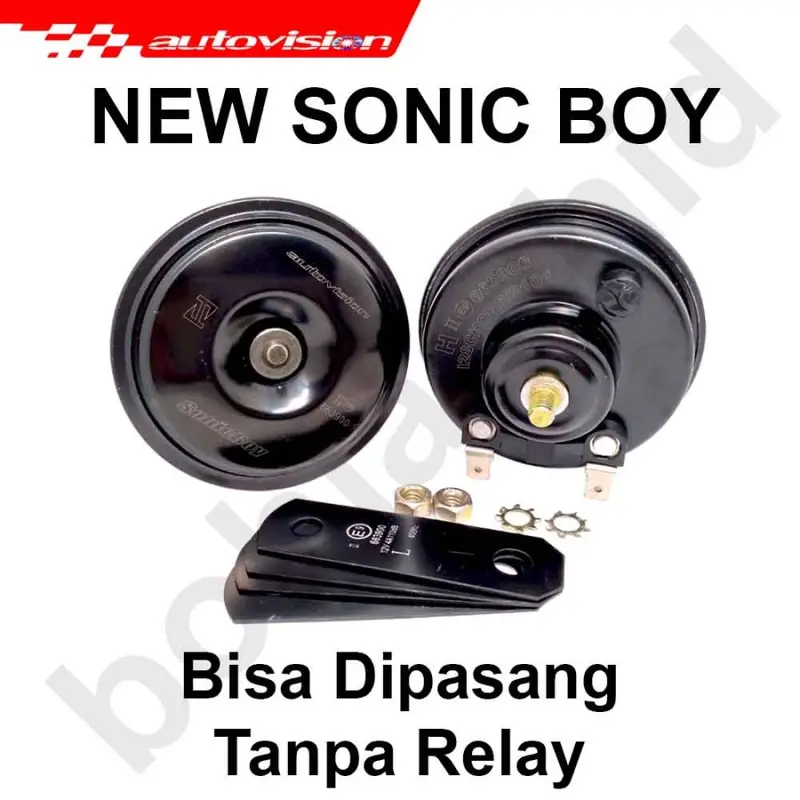 Klakson Autovision NEW SONIC BOY 12V 118dB Dual Tone Basin Horn 1
