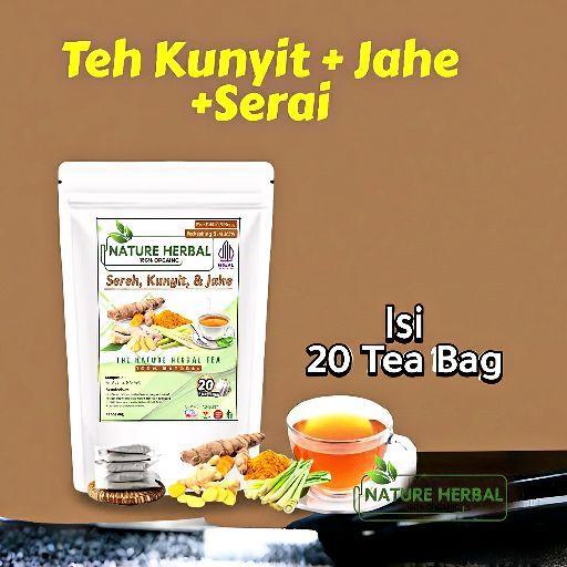 TEH KUNYIT,JAHE & SERAI/TUMERIC GINGER with LEMONGRASS TEA Herbal Tea Isi 30 TEH KUNYIT,JAHE & SERAI/TUMERIC GINGER with LEMONGRASS TEA Herbal Tea Isi 30