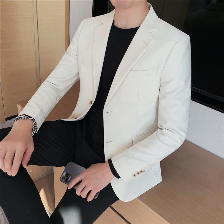 Product Introduction of Slim Fit Men's Blazer Korean Style Ins Trendy Cool High-End Casual Suit Business Formal Hairstylist Jacket Footwear 21