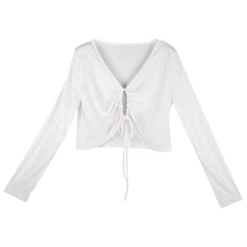 Product Introduction of Áo Cardigan Chống Nắng Mùa Hè, Có Thể Đeo Ngoài Trời, Áo Cánh Nữ, Mỏng Và Nóng Bỏng, Thích Hợp Cho Mùa Xuân Và Đầu Mùa Thu, Phong Cách Kafuu, Có Thể Được Mặc Làm Khăn Choàng 7