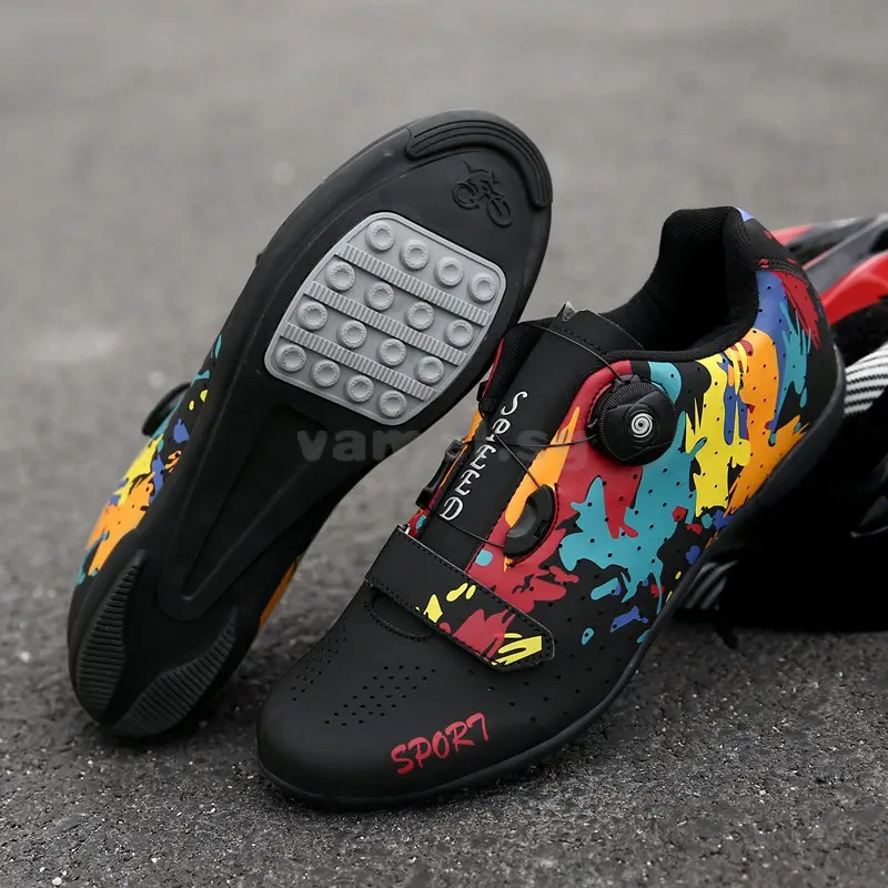 Hot Selling Camouflage cycling shoes rubber sole bike shoes non cleat cycling shoes men and women bicycle shoes road bike MTB universal cycling shoes