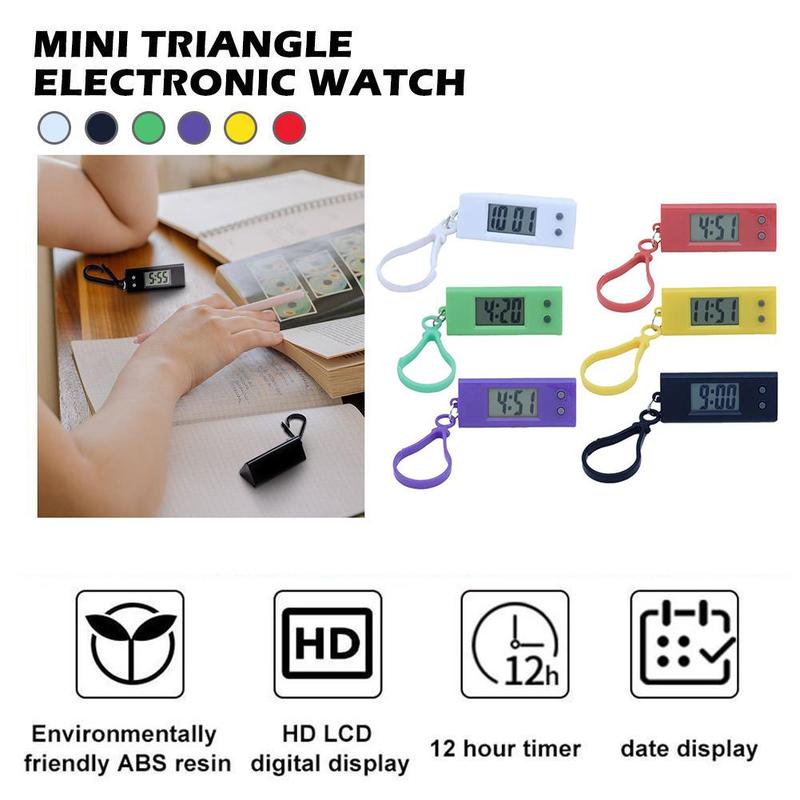 Product Introduction of New Timer Mini Electronic Clock Triangle Electric Watch Portable Electronic Student Exam Wall R6W1 16
