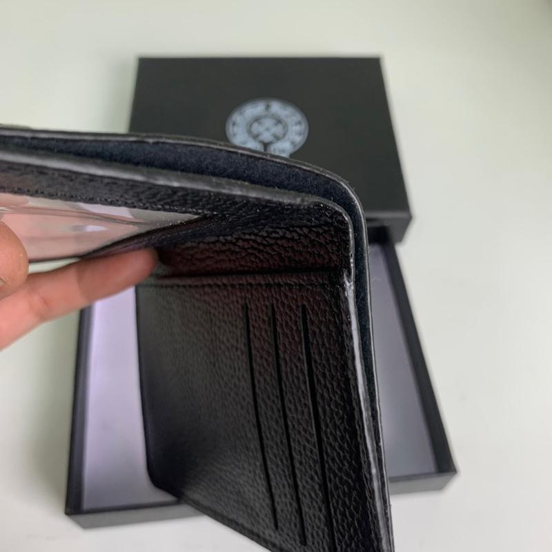 Ví đứng Chrome Heart da PU Cross x Anchor unisex fullbox 5