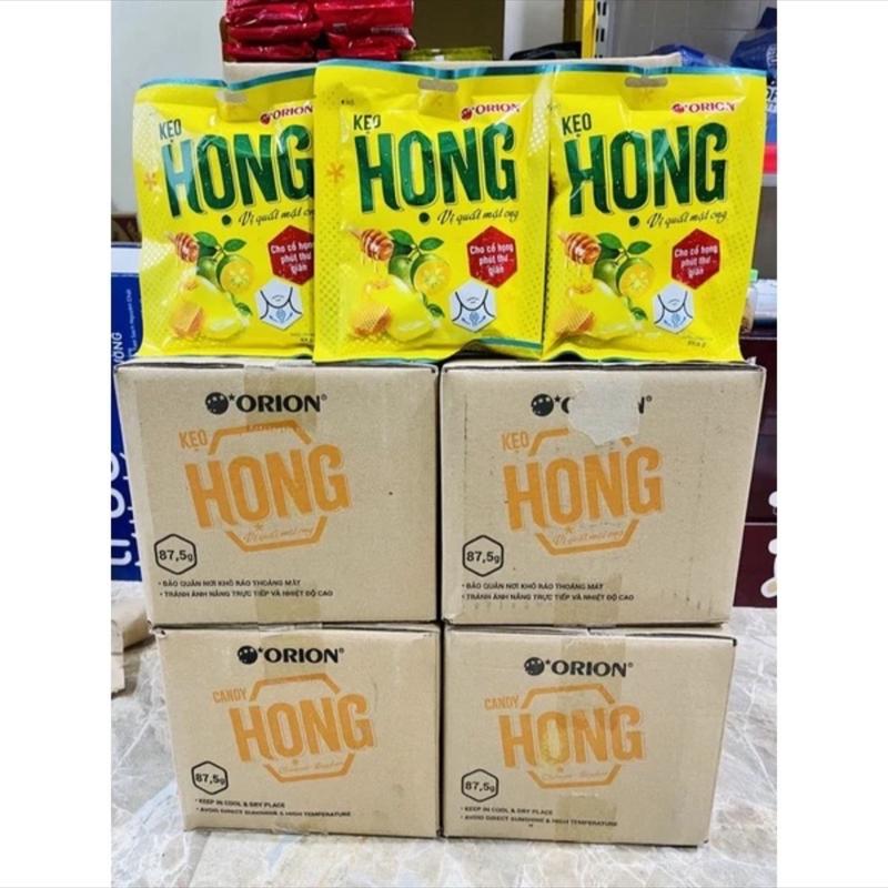 1 Thùng Kẹo Họng ORION 20 gói x 87.5g Vị Quất Mật Ong- Vị Gừng Mật Ong