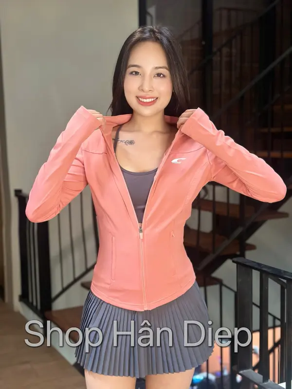 Áo Khoác Cổ Gym Thể Thao Su Lạnh 4 Túi Ms02 - Chất Liệu Cao Cấp - Nữ, Top Sport Tập Gym 3