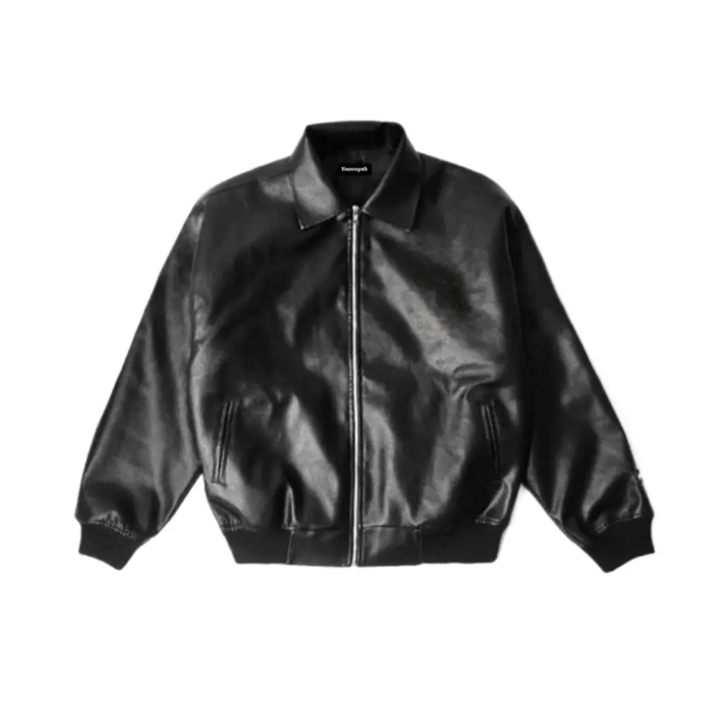 Áo Khoác Da, Qoth ', Kiểu Boxy Viena Super ', Áo Khoác Bomber Nam Nữ, Có Cổ Áo, Áo Khoác Da Bán, Q-141-223