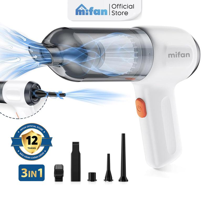 Máy Hút Bụi Cầm Tay Mini Không Dây 3in1 Mifan CV103 - Lực hút mạnh 8000Pa 60W Sạc nhanh TypeC Hút thổi bụi ô tô đa năng