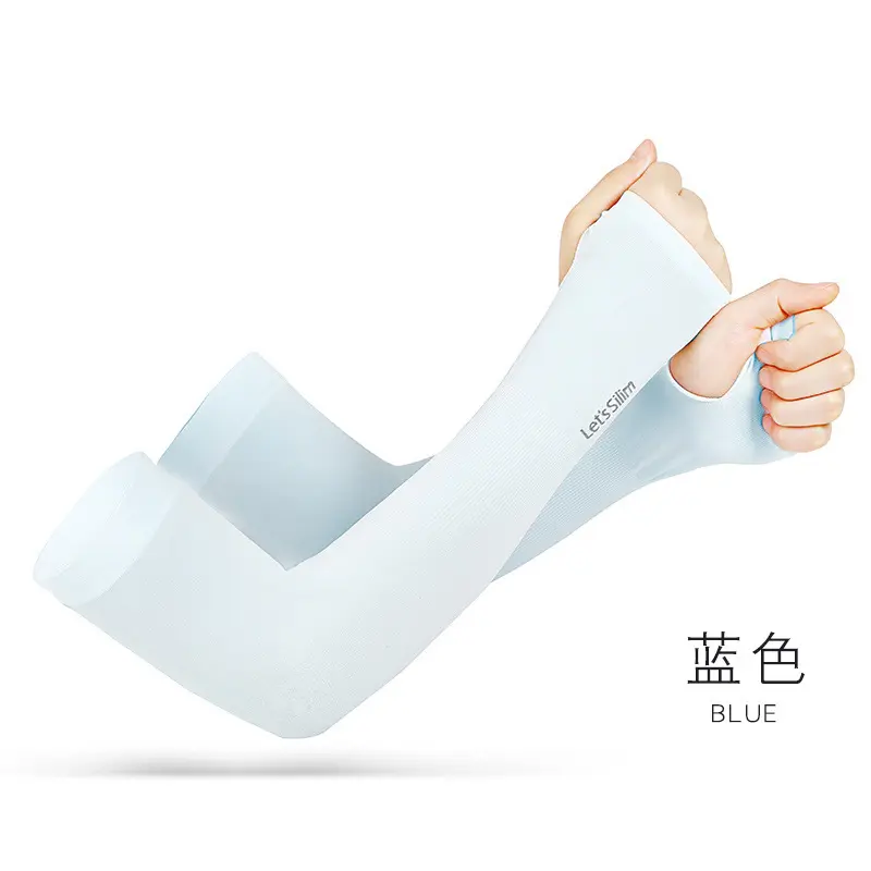 Tay Áo Băng Chống Nắng, Dành Cho Nam Và Nữ, Chống Tia UV, Hở Ngón, Thích Hợp Để Đạp Xe Ngoài Trời, Làm Bằng Lụa Lạnh, Bao Gồm Găng Tay Áo Khoác Ngoài 6