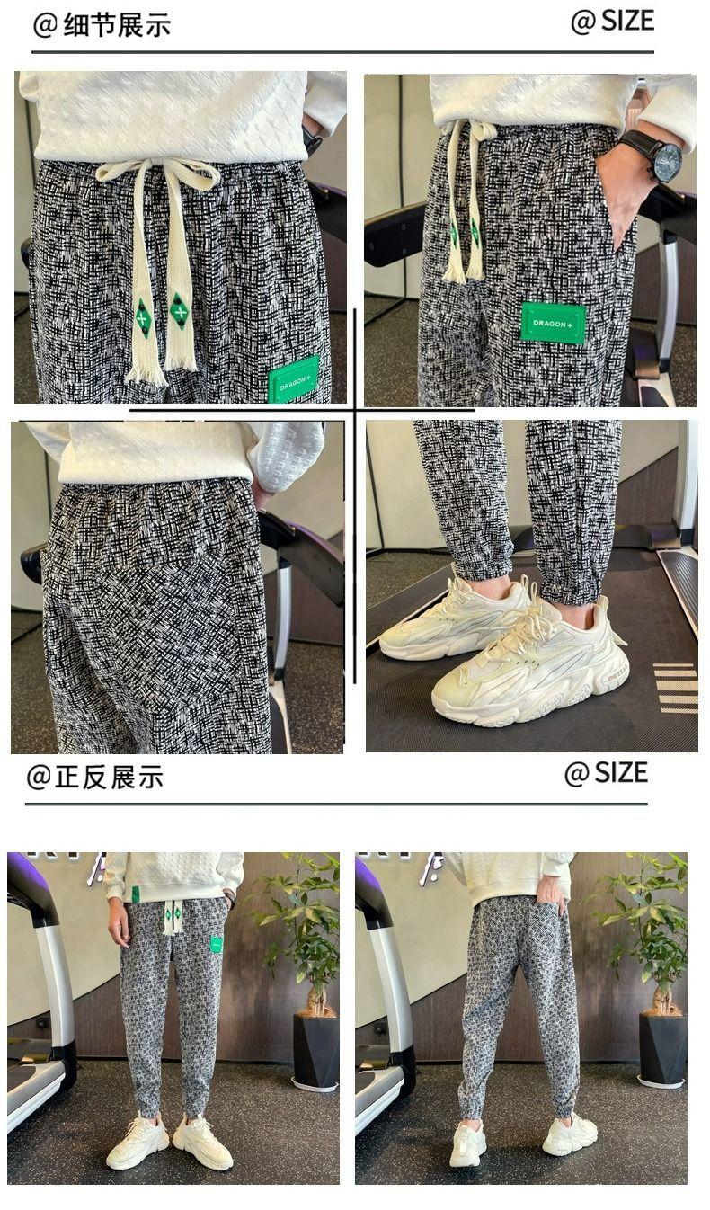 Product Introduction of Quần Jogger Họa Tiết Răng Nanh, Cao Cấp, Dành Cho Nam Giới, Bộ Sưu Tập Mùa Xuân Và Mùa Hè, Thương Hiệu Hợp Xu Hướng Dáng Rộng Rãi, Quần Cropped Thời Trang, Hàng Mới Về 7