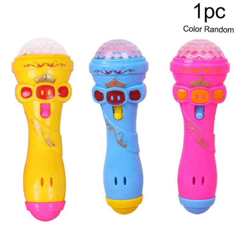 Product Introduction of Classic Flash Microphone Toys Mini Cute Music Karaoke Star Prop Light Mike Luminous Toys W4L1 N2C1 20