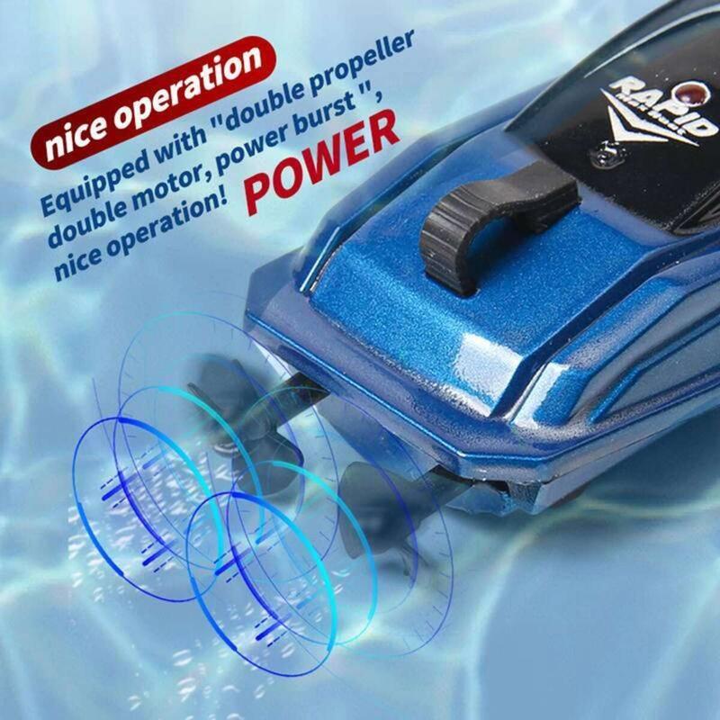 RC Children's Mini Remote Control Boat Speedboat Summer Swimming High Speed Rowing Submarine Toys for Boys Children Gift 3