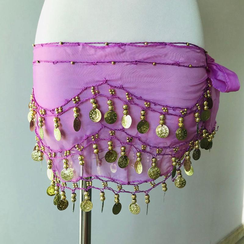Product Introduction of Belly Dance Sequins Chiffon Skirt Costumes Shiny Tassel Waist Chain Scarf Skirt Costume For Yoga Belly Dancing 25