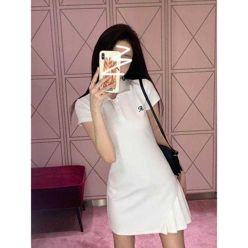 Váy Tennis Thể Thao Thường Ngày Cho Nữ, Váy Polo Thanh Lịch, Thời Trang Và Phong Cách Hàn Quốc, Thích Hợp Cho Mùa Hè, Váy Xếp Ly Thêu Trẻ Trung Nhỏ Nhắn Women Dress 2