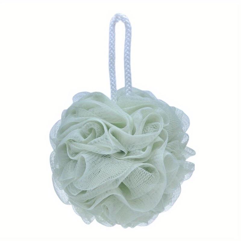 Bathing Loofah with Rope, 1 Count Solid Color Bathing Ball, Shower Exfoliating Ball, Bathroom Supplies for Home Use, Bathroom Accessories 5