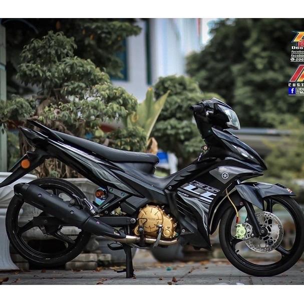 Dàn áo Exciter 135 đen bóng mẫu tem lc xám Nhãn Dán Decal