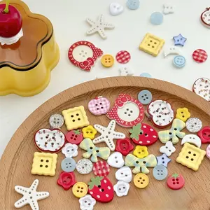 Dopamine Button Series DIY Material Set Bahan Dekorasi Scrapbook Journaling Craft Hand made