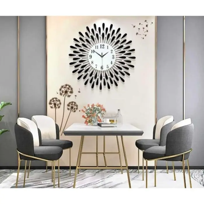 TaffHOME Jam Dinding 3D Quartz Clock Creative Luxury Diamond 38cm - H74 4