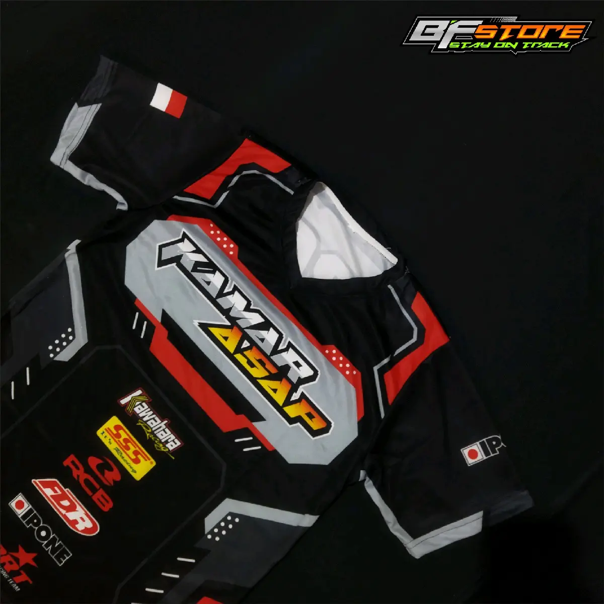 Jersey Kerah Racing Full Printing, Bisa Request Desain, Bisa Bayar Di Tempat Sport