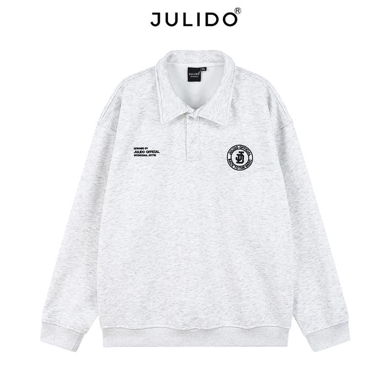 [ DEAL MỞ BÁN ](Form Rộng) Áo polo Sweater JULIDO nam nữ vải nỉ lông cáo form rộng unisex 1