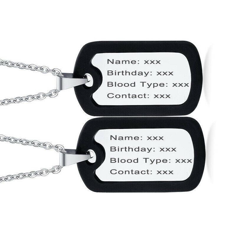 Product Introduction of Thẻ Tên ID Khắc Cá Nhân Tùy Chỉnh, Thẻ Giảm Thanh Silicon, Vòng Cổ Nam, Mặt Dây Chuyền, Thích Hợp Làm Quà Tặng Bố Và Con Trai, Miễn Phí 36