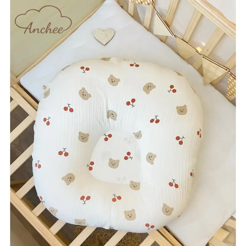 Gối chống trào cho bé 68x70cm vải đũi gân 2 lớp vỏ gối 4