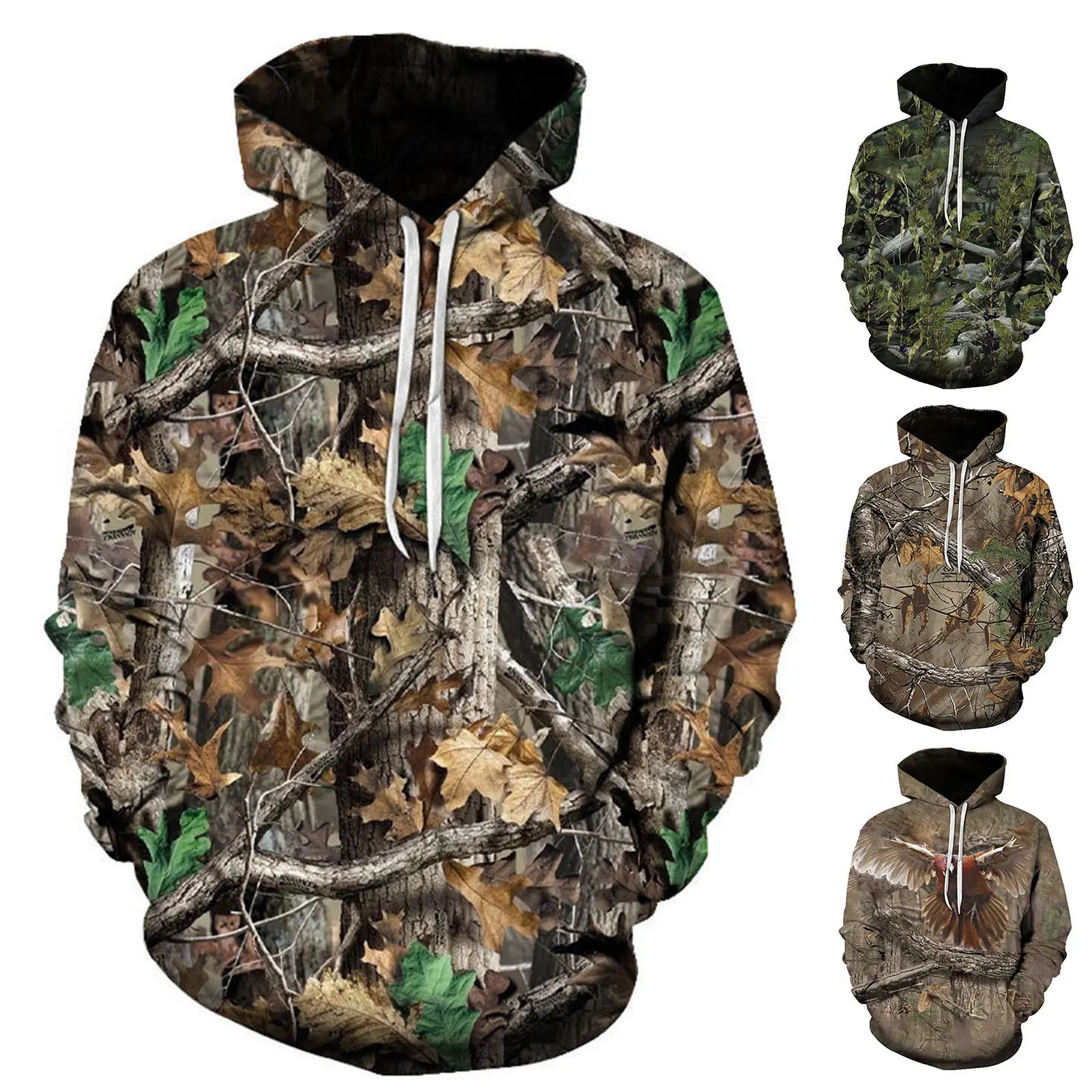 Vunzdez-Áo Hoodie Nam, Áo Chui Đầu In 3D, Thường Ngày, Unisex, Mùa Thu, Ngoài Trời