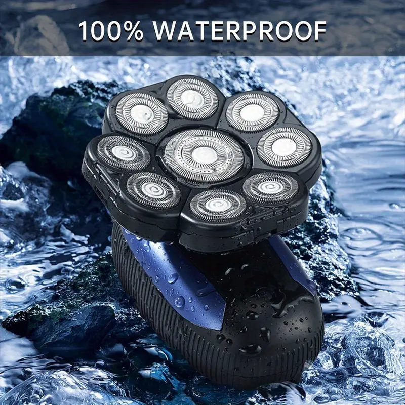 6 in 1 Electric Shaver, 1 Box Rechargeable Rotary Shaver with Accessories, Wet and Dry Use Shaving Machine for Men 6