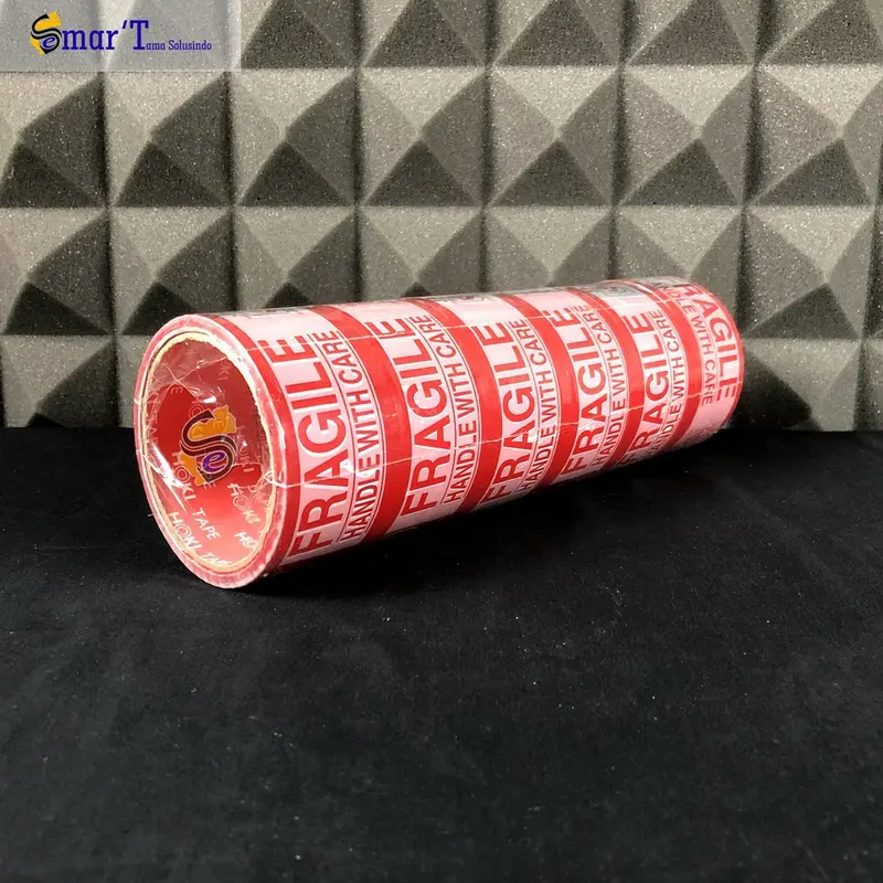 Lakban Fragile / Label Fragile Murah 48mm x 50yard/100yard Merk Hoki murah poll 4