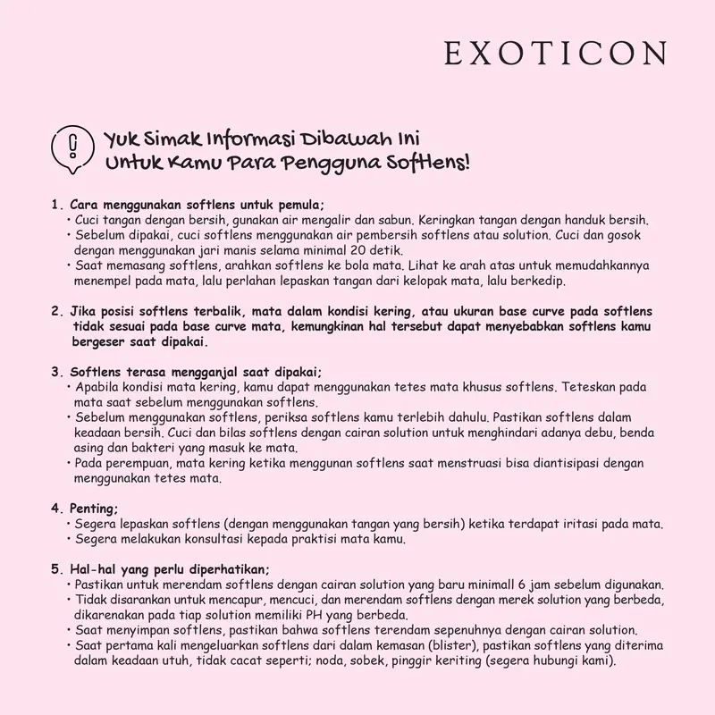 Exoticon Softlens - Nami - Summer Eye Soflens Lensa Brown 6