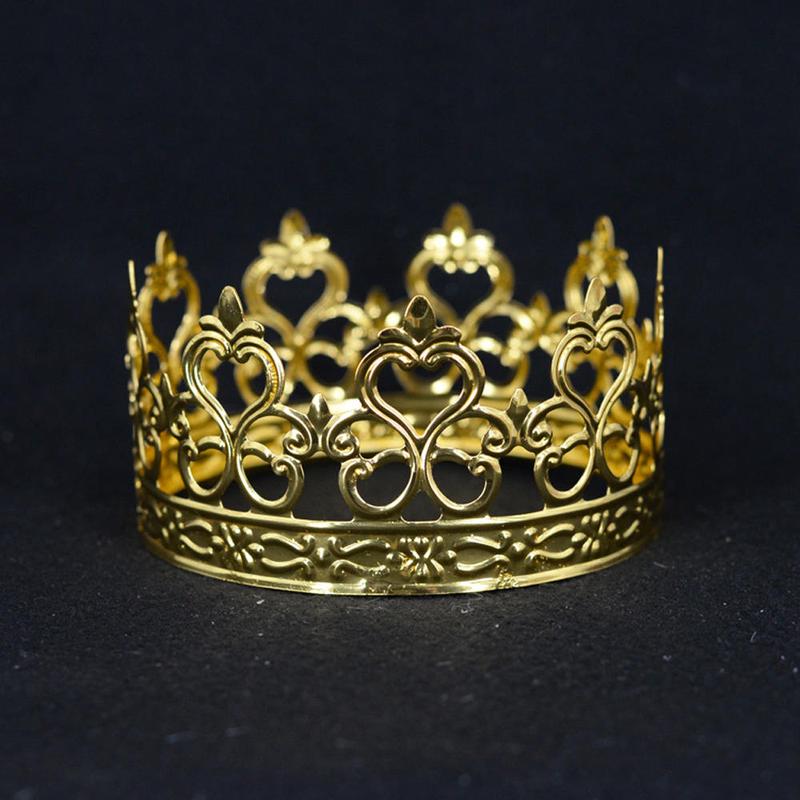 Product Introduction of Iron Crown cake topper Exquisite Elegant //Rose  French-inspired party decorations Handcrafted 10*6cm Openwork crown ornament for Wedding receptions 4