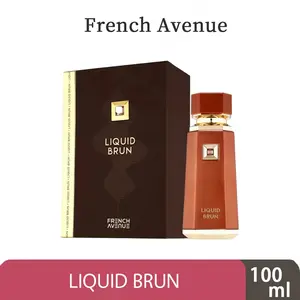 French Avenue Liquid Brun Parfum EDP 100ml, Wangi Luxury Kayu & Amber Hangat, Tahan Lama 8 Jam+, Unisex Pria Wanita, Parfum Pria Cowok Wangi Tahan Lama, Cocok untuk Acara Formal Malam Hari & Daily Use, Parfum Pria, Parfum Pria Wangi Tahan Lama