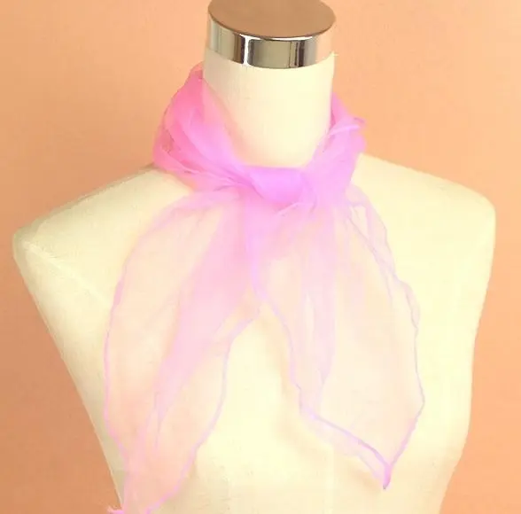 12pcs/bag 6 Color Kindergarten Square Silk Performances Dance Chiffon Scarf Solid Scarf Kids Scarf[OUTU]