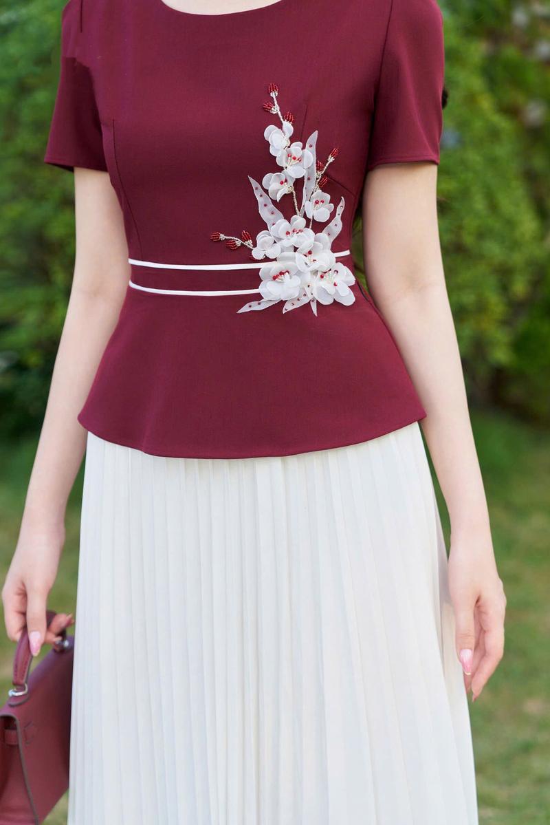 Product Introduction of Áo Thiết Kế Peplum QA3 kết hoa sang chảnh, quyến rũ, đi tiệc, đi chơi, đi làm. Nữ Women 6