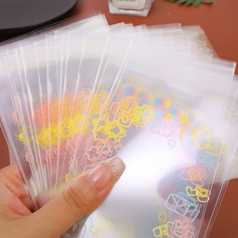 Túi Niêm Phong Tự Mèo Opp, 50 Cái, Túi Đựng Đồ, Thiết Kế Hoạt Hình Dễ Thương, Trong Suốt, Có Thể Tái Sử Dụng, Chống Bụi, Thích Hợp Cho Kẹo, Người Hâm Mộ Ảnh, Bảo Vệ Nắp Chụp, Trưng Bày Trang Sức Và Đóng Gói 7