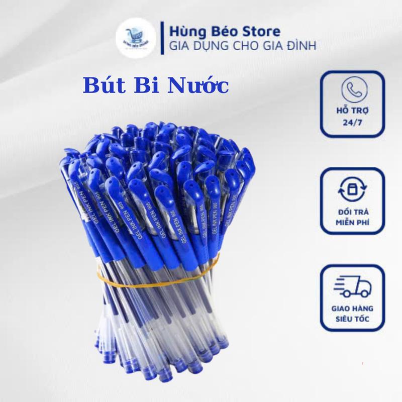 [Sét 50 Tặng 10] 60 Bút Bi Nước Văn Phòng 0,5mm Mực Đều Nét Đẹp - Viết Mượt Mà