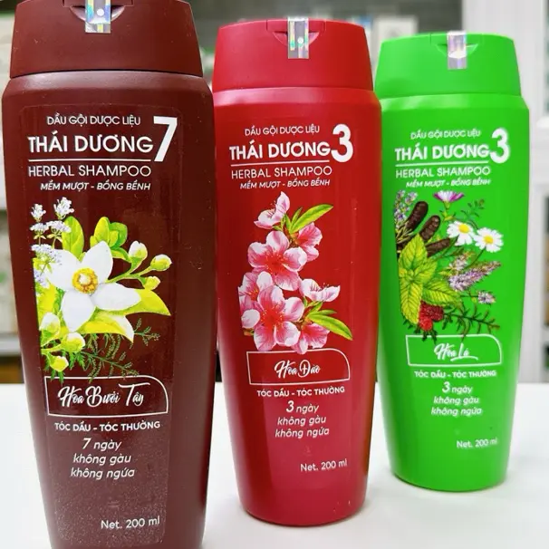 Dầu Gội Dược Liệu Thái Dương 3 Và 7 Chống Rụng Tóc, Dưỡng Tóc Mềm Mượt, Hết Gàu, Ngứa - đủ hương