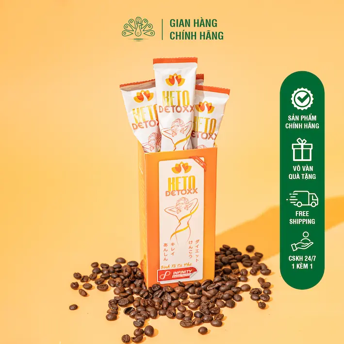 20 Hộp KetoDetoxx + Nhiều QUÀ - Thay thế bữa ăn - Sữa tách béo và các vitamin và khoáng chất - 4 vị Cacao/ Cafe/ Vani/ Dừa 6