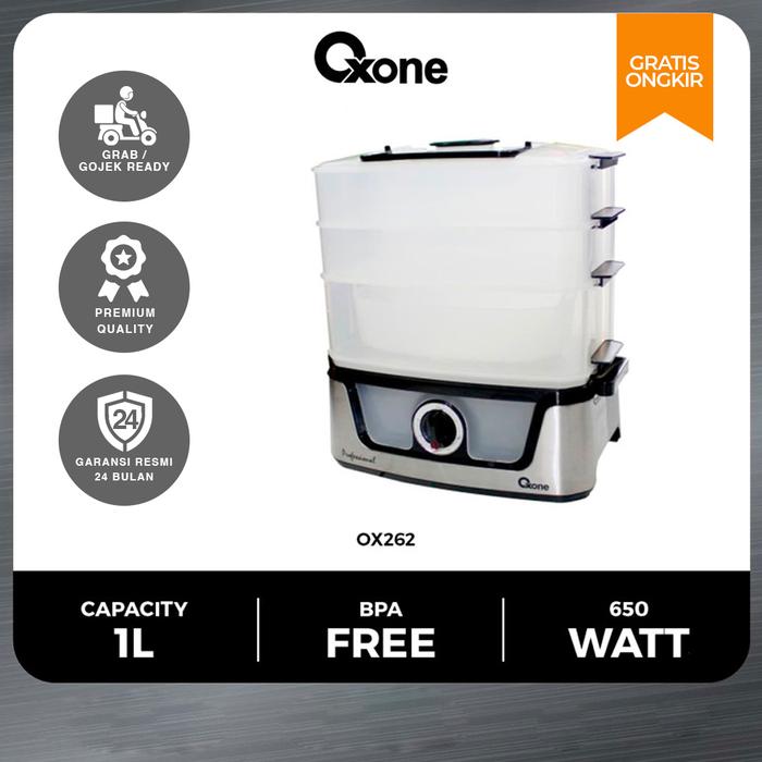 Gambar Oxone OX262N Multi Food Steamer - Black dari Oxone Official Kota Administrasi Jakarta Utara Tokopedia