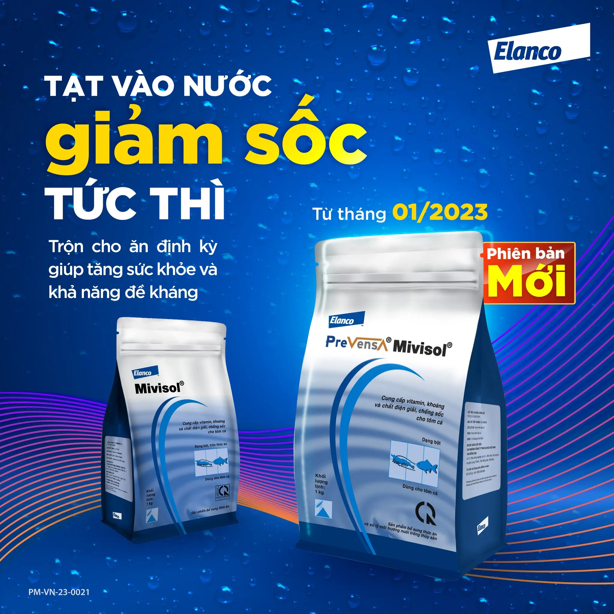 Prevensa MIVISOL Cung cấp chất vitamin,Khoáng,chất điện giải giúp chống sốc cho tôm,cá