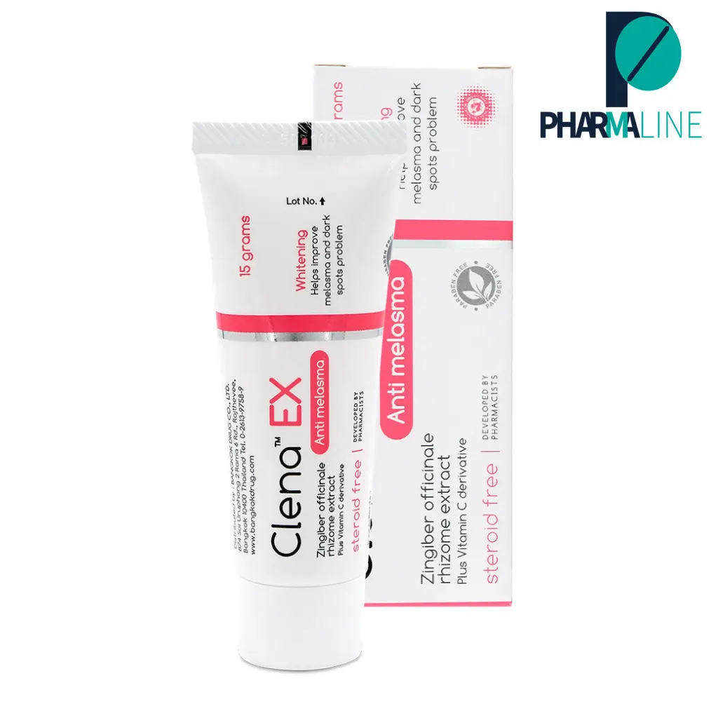 Clena EX Anti Melasma  คลีน่า เอ็กซ์ แอนตี้ เมลาสม่า พลัส วิตามินซี ครีมบำรุงผิวหน้า  15 g. [Pline]