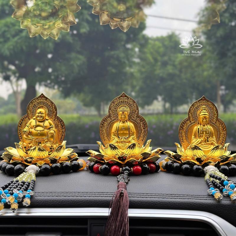  Tượng Phật Quan Âm Thích Ca Di Lặc Đài Sen 2 Mặt Cao Cấp,Sang Trọng - Tuệ Nga 