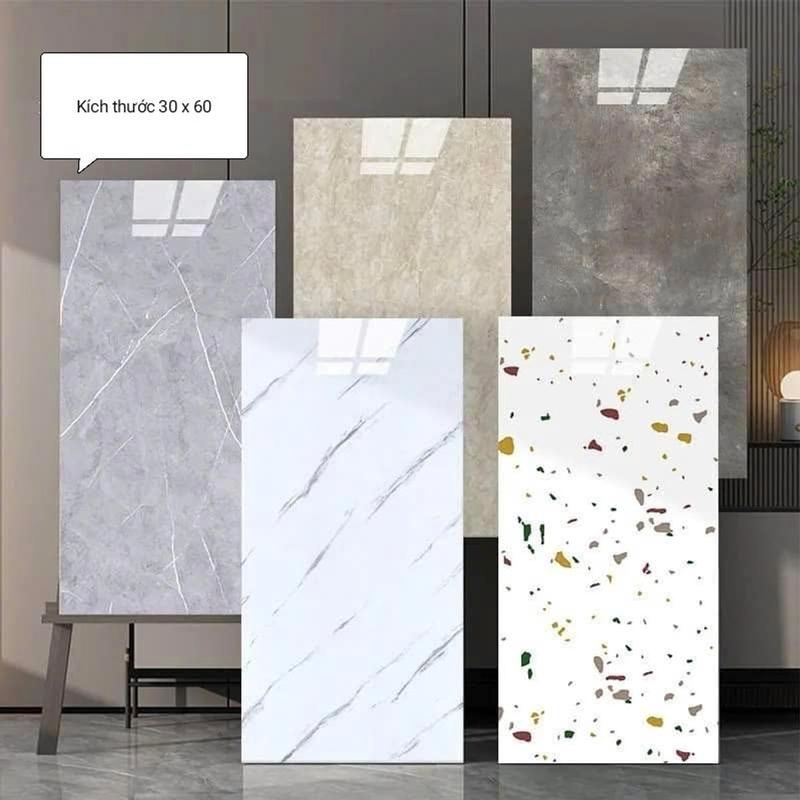 Combo 50 tấm xốp vân đá PVC, xốp dán tường chống ẩm, giá rẻ chất lượng kém hơn THP vân đá cẩm thạch Vietnam Hấp thụ âm thanh miếng dán tường giả