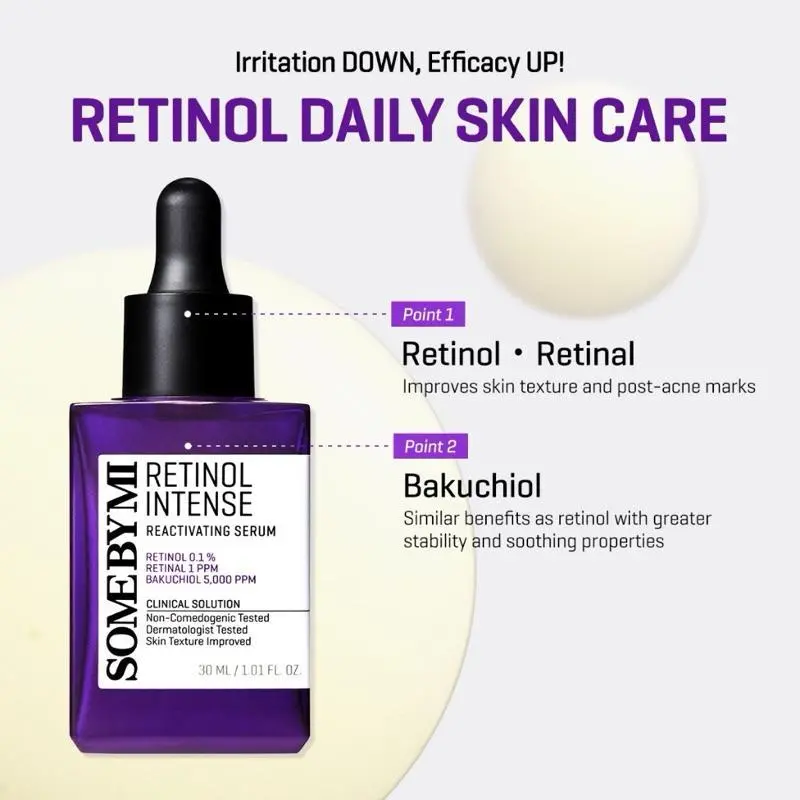 [SOME BY MI] Retinol Intense Reactivating Serum Essence 30ml [Anti-aging, Wrinkle Care, Reactivating, Vegan] bakuchiol  serum Skincare Hypoallergenic Skin Repair Comfort Moisture Hydrating