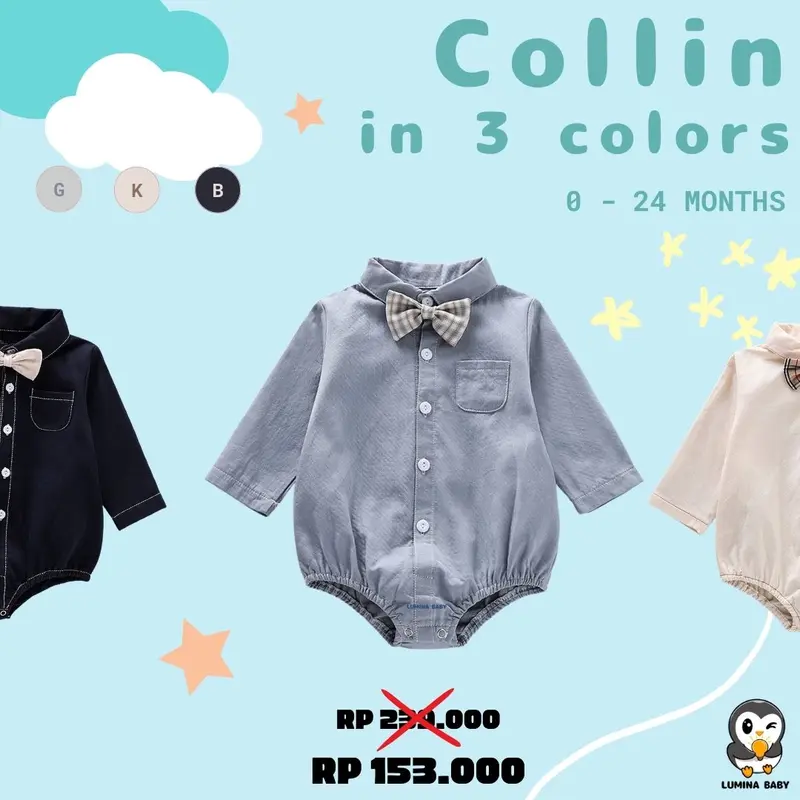 COLLIN JUMPER | JUMPER BAYI PREMIUM KOREA 0-2 TAHUN Newborn 2