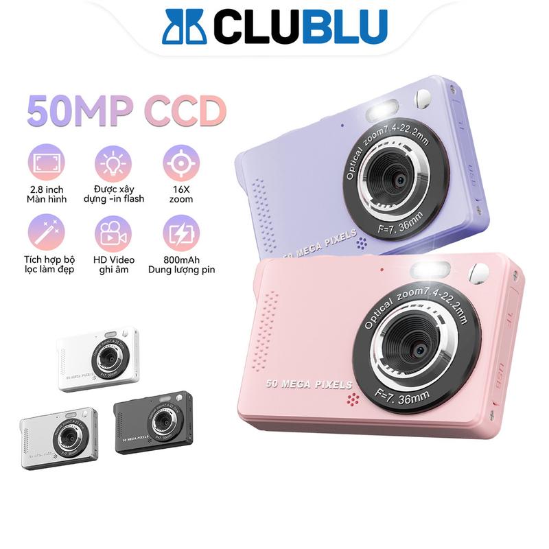 CHOME Máy Ảnh Kỹ Thuật Số M08 Quay Video 4K Zoom Tự Động AF 50MP Camera Digital Mini Cho Học Sinh