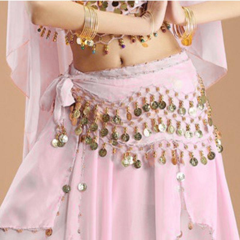 Product Introduction of Belly Dance Sequins Chiffon Skirt Costumes Shiny Tassel Waist Chain Scarf Skirt Costume For Yoga Belly Dancing 22