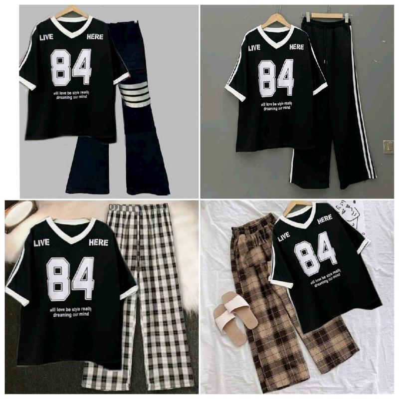 Tổng Hợp Bộ Quần Ống Rộng +Mix Áo Phông Số 84 Unisex Form Thụng Chất liệu Cotton và Da Cá Siêu Đẹp 2