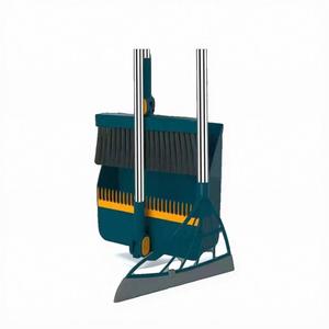 Bộ Chổi Và Chổi Quét Có Thể Gập Lại Kết Hợp, Cỡ Lớn Và Dày Dặn, Chổi Quét Xoay, Không Có Tóc, Cung Cấp Trực Tiếp Bởi Q-Men, Thích Hợp Để Làm Sạch